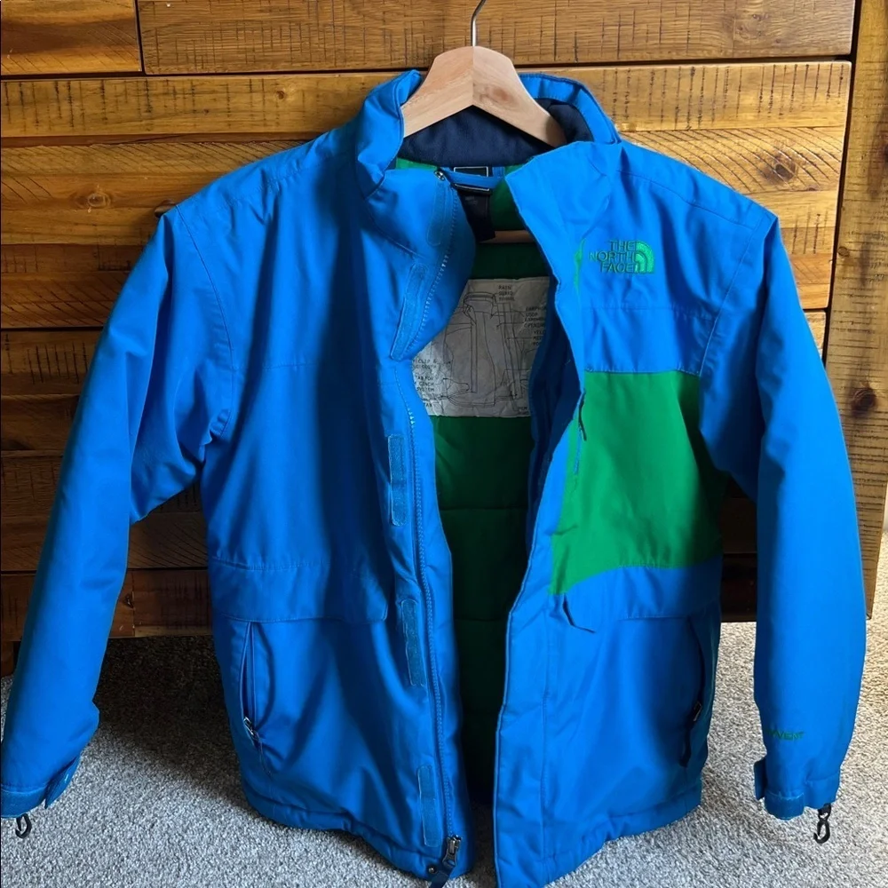 The North Face Kids Blue and Green Jacket